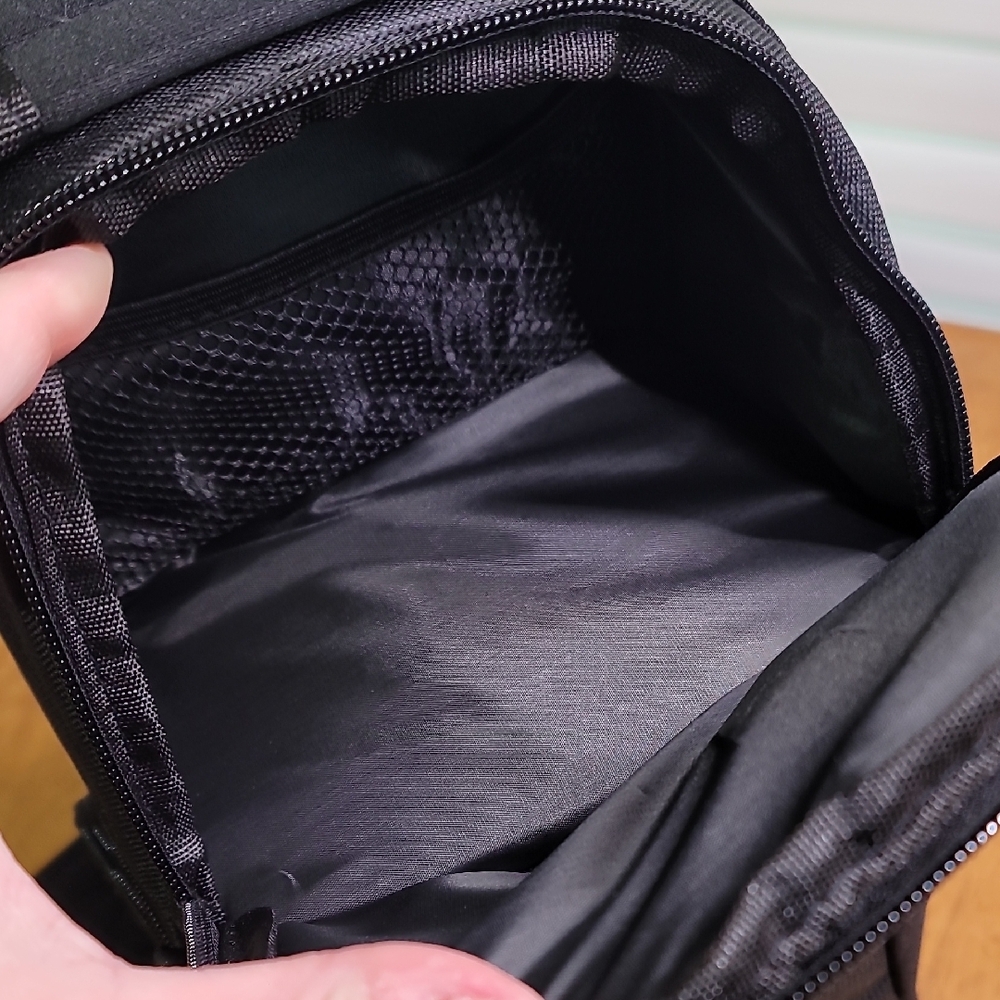 Compact Black Sling Backpack - Picture 5 of 11